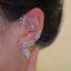 Women's Geometric Leaf Rhinestone Clip & Cuff Earrings