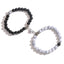 Simple Heart Shape Agate Magnetic Couple Bracelets Set