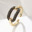 Fashion Geometric Adjustable Zircon Copper Ring