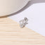 IG Style Shiny Letter Zircon Inlay Stainless Steel Cartilage Stud Earrings with Threaded Screw Closure