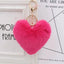 Cute Heart Shaped Plush Keychain for Bags and Cars