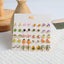 1 Set Cute Colorful Flower Resin Ear Studs - 20 Pairs Earrings Set