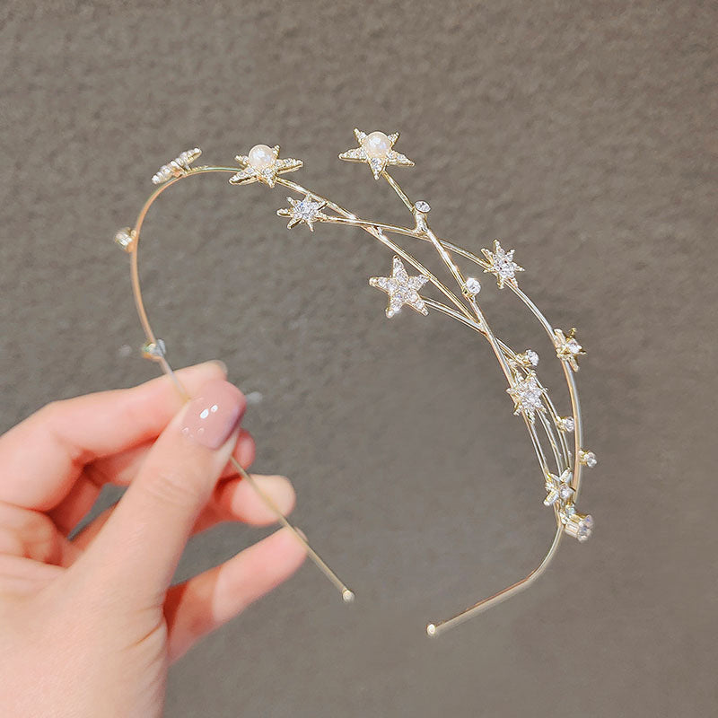 Women's Baroque Pearl & Rhinestone Embellished Hairband