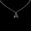 Simple Style 18k Gold Zircon Letter Pendant Necklace