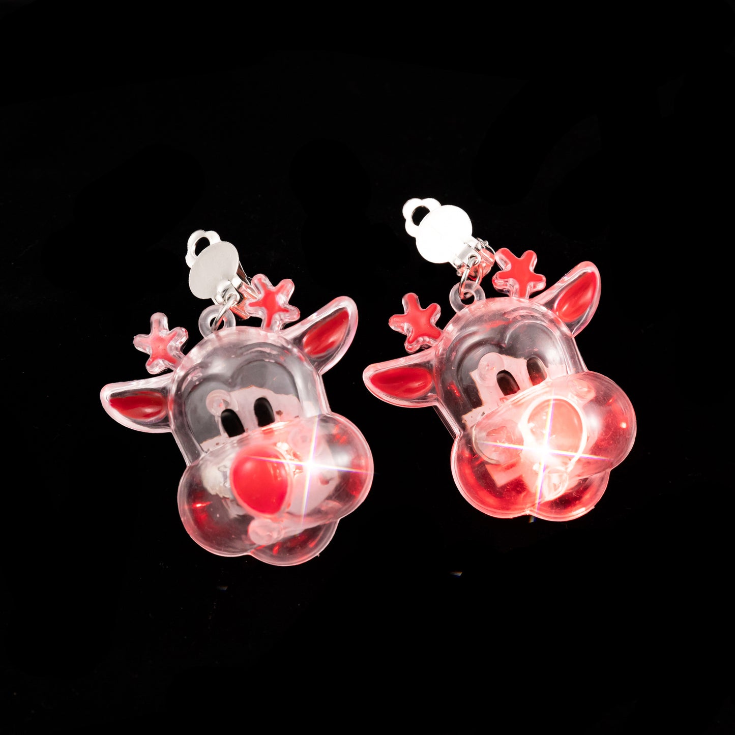 Fashion Christmas Tree Santa Claus Light-Up Drop Earrings for Women