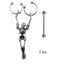 Skull Stainless Steel Plated Drop Earrings 16G Piercing Jewelry