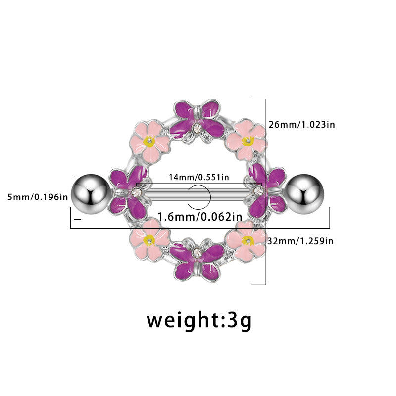 1 Piece Belly Rings Basic Classic Style Moon Heart Shape Butterfly 316 Stainless Steel  Alloy Epoxy Plating Inlay Rhinestones Glass White Gold Plated