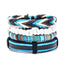 Bohemian Multicolor Beaded Leather Braided Unisex Bracelet Set