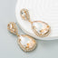 Fashion Multi-color Drop-shaped Retro Diamond Alloy Earrings