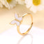 Retro Minimalist Butterfly Zircon Gold Plated Ring