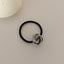 Elegant Metal Round Hair Tie with Rubber Band