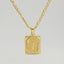 Fashion Letter Rectangle Titanium Steel Pendant Necklace Gold Plated Stainless Steel Necklaces