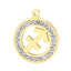 Classic Stainless Steel Zodiac Constellation Pendant Necklace with Rhinestone Inlay