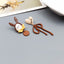 Fashion Cartoon Enamel Butterfly Bow Drop Earrings