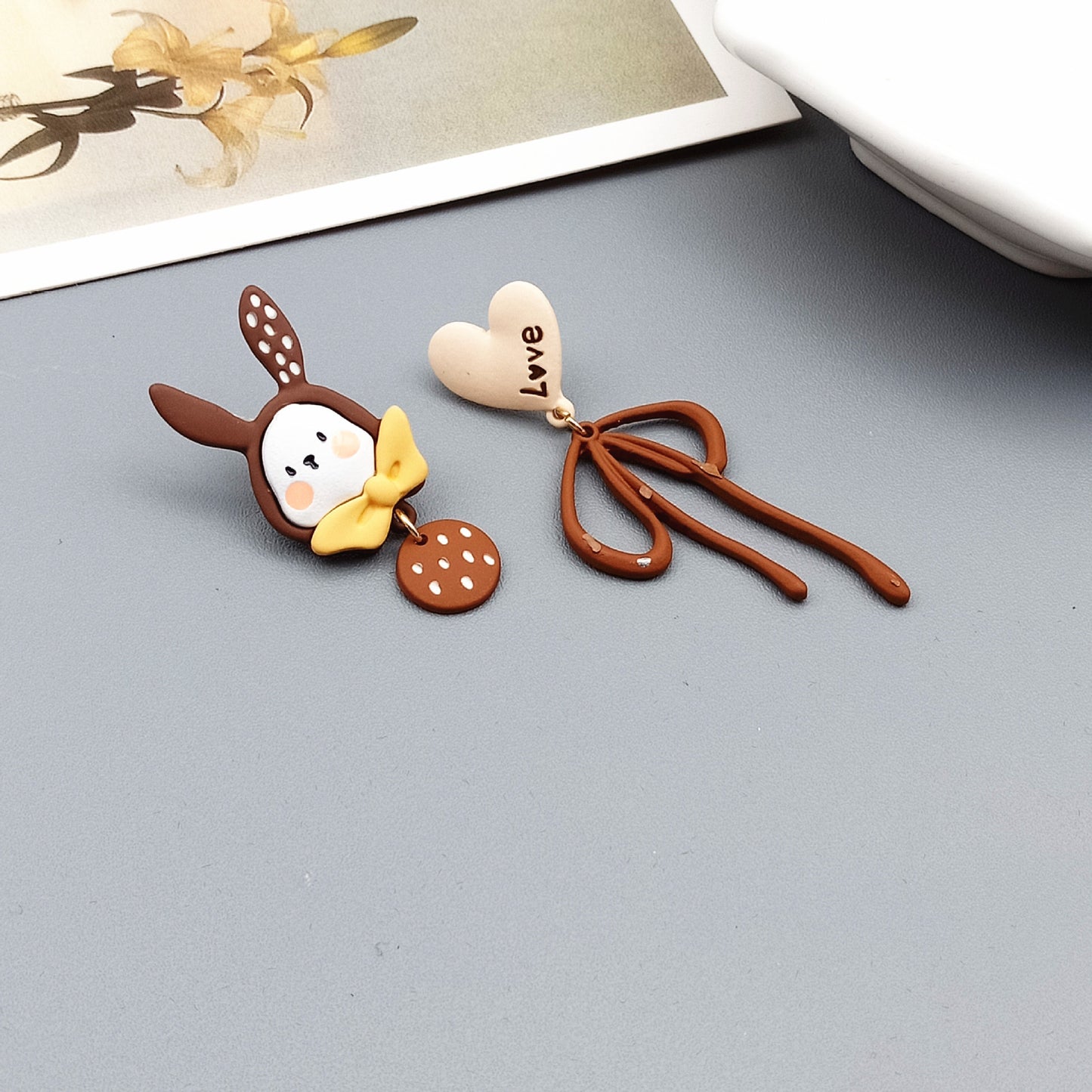 Fashion Cartoon Alloy Enamel Stoving Varnish Drop Earrings