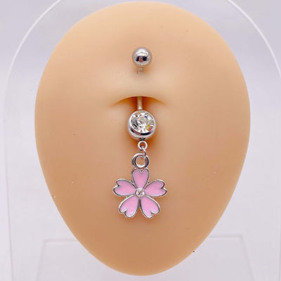 Streetwear Heart Butterfly Stainless Steel Belly Ring Pendant