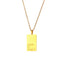 Retro Letter Square Stainless Steel Necklace Plating Stainless Steel Necklaces