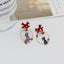 Fashion Cartoon Enamel Butterfly Bow Drop Earrings