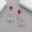 Plate Printing Pattern Acrylic Earrings