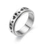 Simple Star and Moon Rotatable Titanium Steel Ring - Creative Decompression and Heart Couple Design