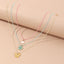 Fashion Simple Children's Rainbow Geometric Pendant Necklace Set