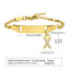 Stainless Steel Zircon Inlay English Letter Bracelet for Women and Children