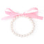 Simple Classic Bow Knot Imitation Pearl Elastic Bracelet