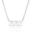 Simple Retro Single-layer Stainless Steel Number Necklace