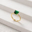 Elegant 14k Gold Plated Zircon Inlay Ring for Women