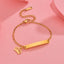 European American Creative Children's Engravable Stainless Steel Heart Bracelet