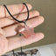 Simple Star Natural Stone Pendant Necklace with Leather Rope