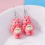 Cartoon Style Fruit Bear Resin Three-dimensional Women'S Drop Earrings