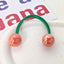 Women's Candy Color Bead Hair Tie Set - Simple Style Elastic Hair Bands