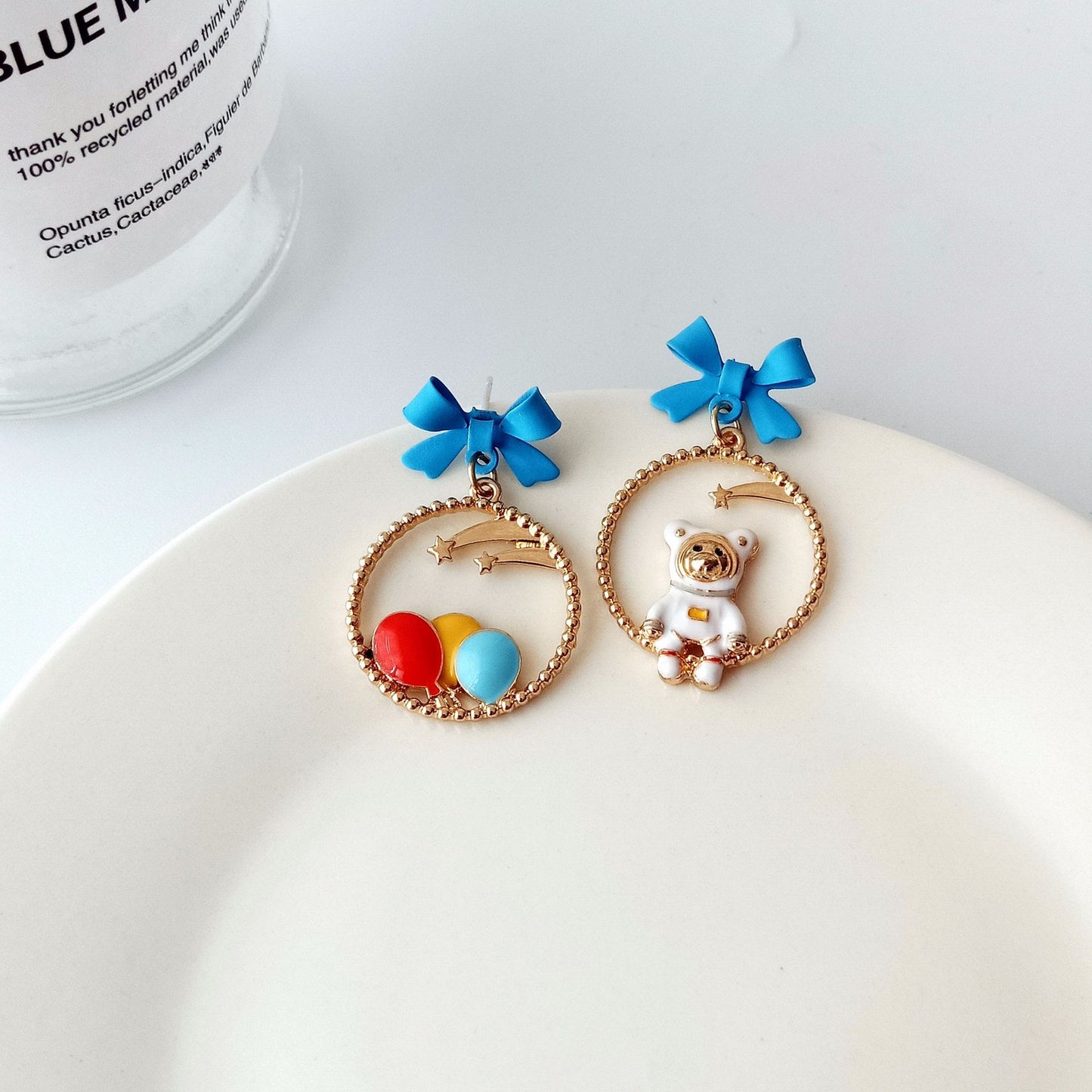 Fashion Cartoon Alloy Enamel Stoving Varnish Drop Earrings