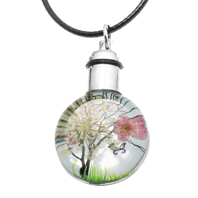 Fashion Flower Glass Women's Pendant Necklace