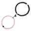 Casual Howlite Frosted Stone Crystal Heart Magnet Couple Bracelets