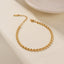 18K Gold Plated Stainless Steel Geometric Figaro Box Twist Chain Bracelet for Women