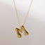 18K Gold Plated Stainless Steel Alphabet Pendant Necklace