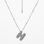 IG Style Minimalist Letter Zircon Pendant Necklace - Gold & Silver Plated