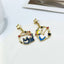 Fashion Cartoon Enamel Butterfly Bow Drop Earrings