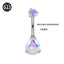 G23 Titanium Water Droplet Belly Ring with Synthetic Opal and Zircon Inlay