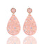 1 Pair Retro Glitter PU Leather Water Droplet Earrings