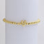 18k Gold Plated Copper Beaded Alphabet Stretch Bracelet