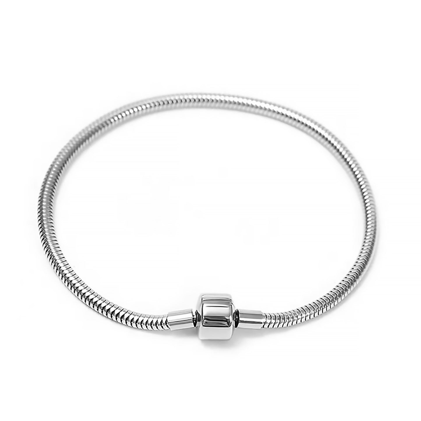 Fashion Heart Shape Stainless Steel Snake Chain Bracelet