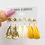 Creative Butterfly & Pearl Earrings Set - 15 Pairs Vintage Acrylic & Simple Tassel Design