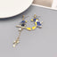 Fashion Cartoon Enamel Butterfly Bow Drop Earrings