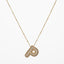 IG Style Minimalist Letter Zircon Pendant Necklace - Gold & Silver Plated