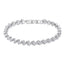 Full Heart-shaped Diamond Simple Crystal Zircon Alloy Bracelet