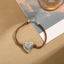 Vintage Geometric Heart Flower Alloy Wax Rope Women's Bracelet