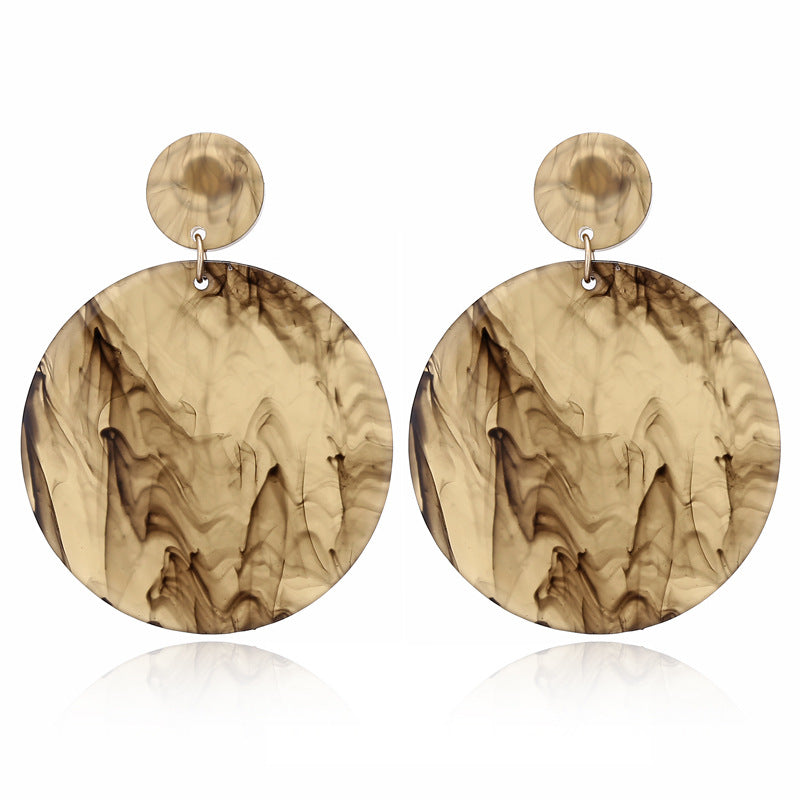 Korean Geometric Acrylic Statement Earrings